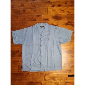 PGA Tour Men's Button Down Shirt Short Sleeve Light Blue Size XL